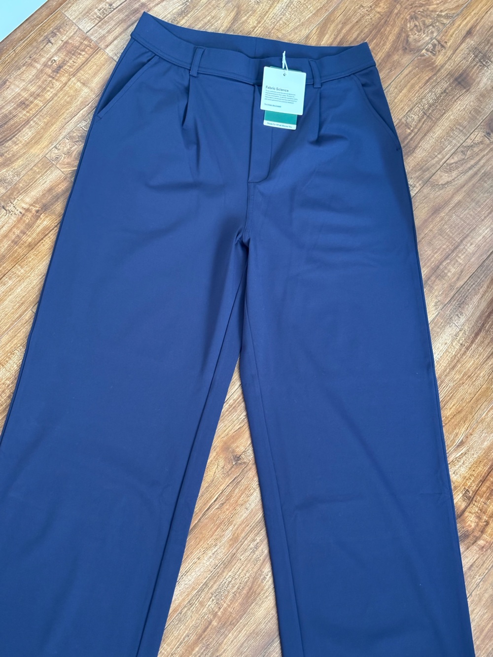 HALARA Navy Wide-Leg Pull-On Pants